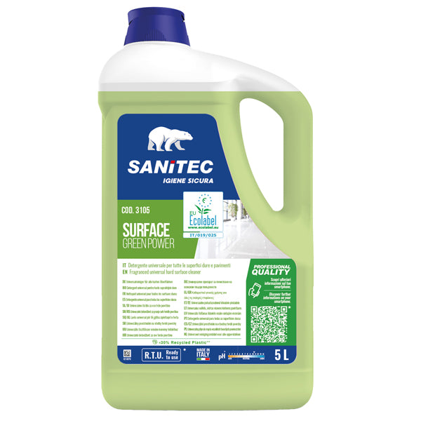 Sanitec - 3105 - Detergente Green Power Pavimenti - Sanitec - tanica da 5 L