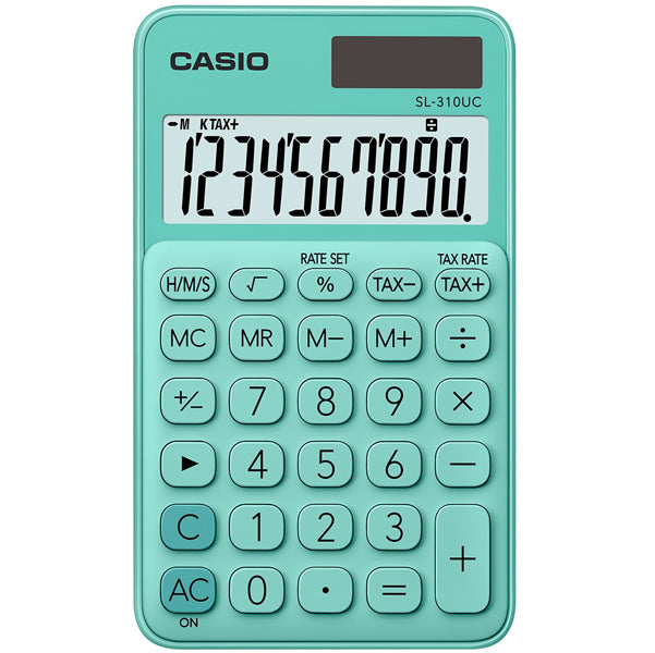 CASIO - SL-310UC-GN-W-EC - Calcolatrice tascabile SL-310UC - 10 cifre - verde - Casio