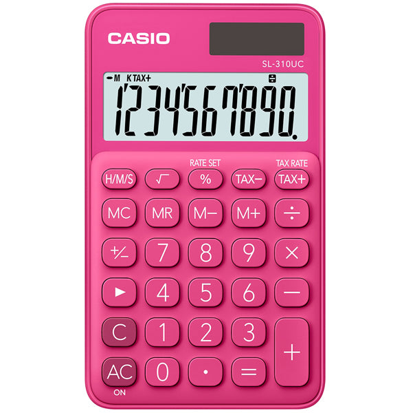 CASIO - SL-310UC-RD-W-EC - Calcolatrice tascabile SL-310UC - 10 cifre - rosso - Casio