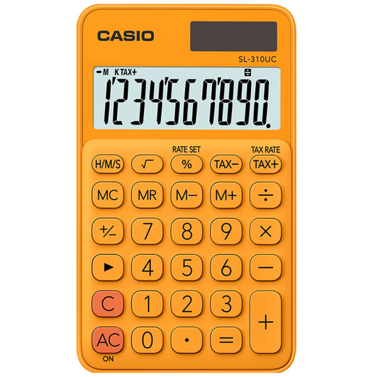 CASIO - SL-310UC-RG-W-EC - Calcolatrice tascabile SL-310UC - 10 cifre - arancio - Casio