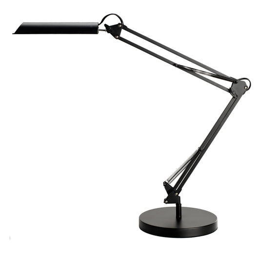 UNILUX - 400093838 - Lampada da tavolo Swingo - a led - con base e morsetto - 44 x 34,5 x 13,5 cm - 10 W - nero - Unilux