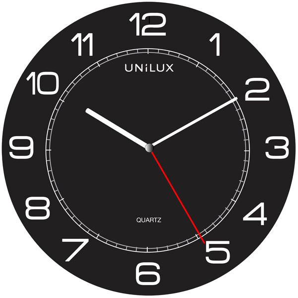 UNILUX - 400094568 - Orologio da parete Mega - diametro 57,5 cm - nero - Unilux