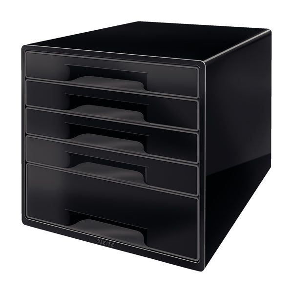 LEITZ - 52531095 - Cassettiera Drawer Cabinet Cube 5 - nero - Leitz