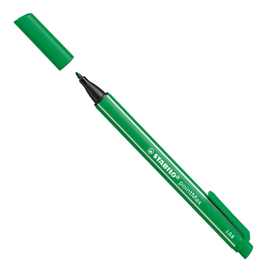 STABILO - 488-36 - Pennarello PointMax punta feltro - punta 0,80mm - verde - Stabilo