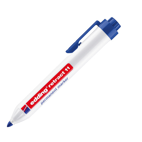 EDDING - 4-11003 - Marcatore permanente 11 Retract  - punta conica da 1,50-3,00mm - blu - Edding