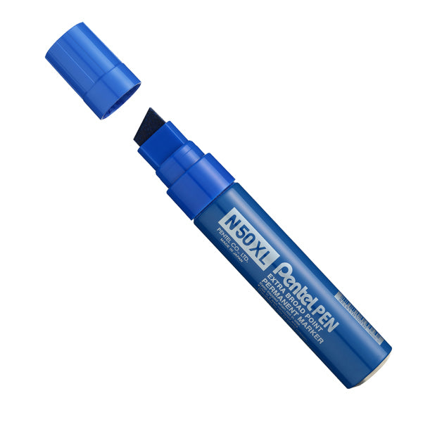 PENTEL - N50XL-C - Marcatore permanente N50XL - punta scalpello - blu - Pentel