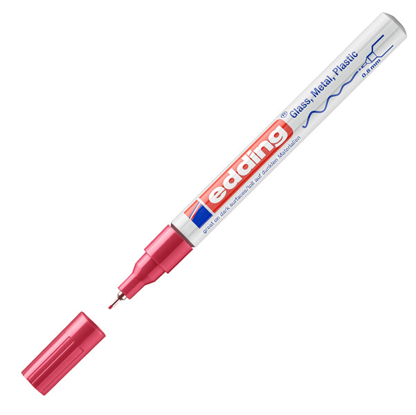 EDDING - 4-780-9-002 - Marcatore 780 a vernice - punta 0,8 mm - rosso - Edding