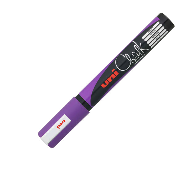 UNI MITSUBISHI - M PWE5M VI - Marcatore a gesso liquido Uni Chalk Marker - punta tonda da 1,80-2,50mm - viola - Uni Mitsubishi