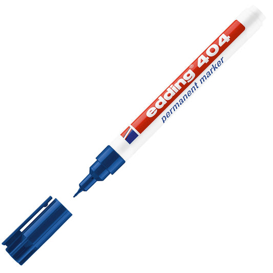 EDDING - 4-404003 - Marcatore permanente 404 - punta extra-fine 0,75mm  - blu - Edding