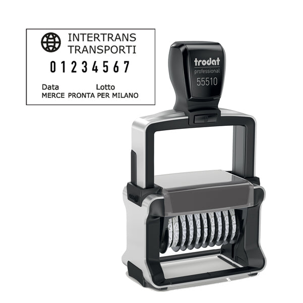 TRODAT - 120205 - Timbro Professional 4.0 55510-PL Numeratore - 10 colonne - 5 mm - autoinchiostrante - Trodat