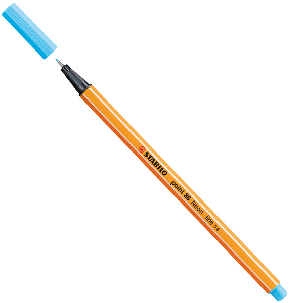 STABILO - 88-031 - Fineliner Point 88 - tratto 0,4 mm - azzurro neon 031 - Stabilo