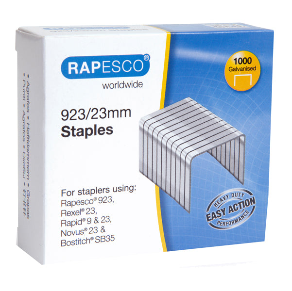 Rapesco - 1242 - Punti in metallo - 23-23 - metallo - Rapesco - conf. 1000 pezzi