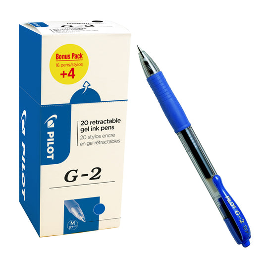 PILOT - 000018 - Roller gel a scatto G 2 - punta 0,7mm  - blu - Pilot - conf. 16 + 4 pezzi