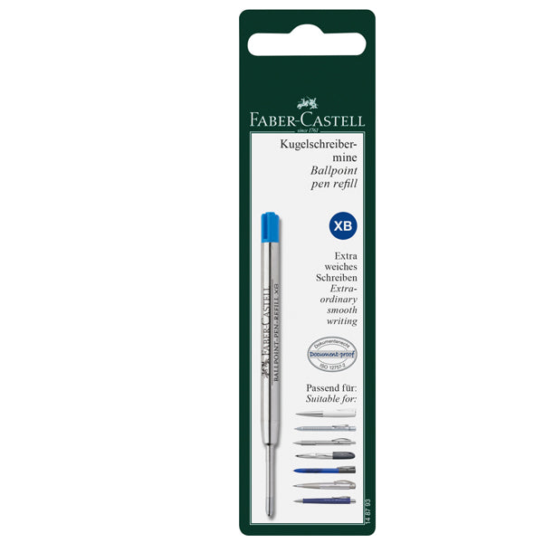 FABER-CASTELL - 148793 - Refill XB - punta 0,7mm fusto blu - per penna Polyball - Faber Castell