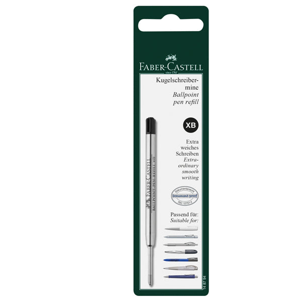 FABER-CASTELL - 148794 - Refill XB - punta 0,7mm - fusto nero - per penna Polyball - Faber Castell