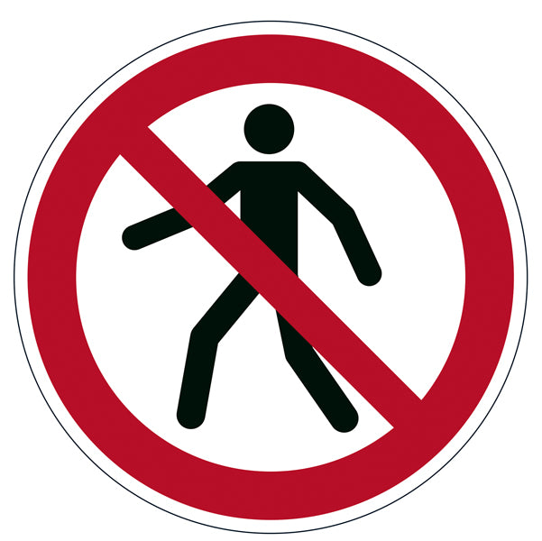 DURABLE - 1732-03 - Pittogramma adesivo - da terra - ''Vietato ai pedoni'' - diametro 43 cm - Durable