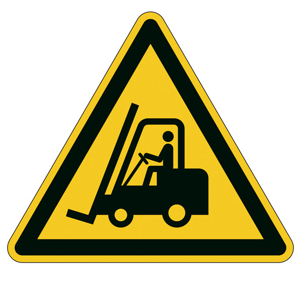 DURABLE - 1734-04 - Pittogramma adesivo - da terra - ''Attenzione passaggio carrelli'' - lato 43 cm - Durable