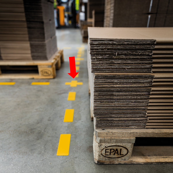 DURABLE - 1701-04 - Adesivo da terra - ''croce'' - 15 x 15 cm - Durable - conf. 10 pezzi