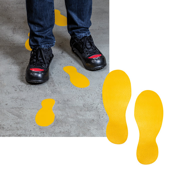 DURABLE - 1727-04 - Adesivo da terra - ''orme'' - 9 x 24 cm - Durable - conf. 5 paia