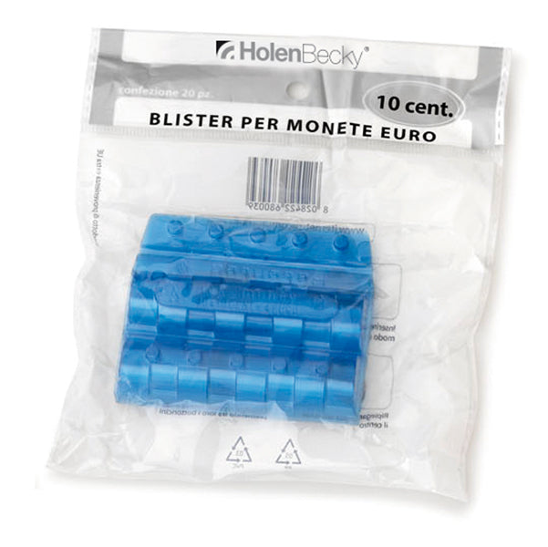 HolenBecky - 8003-20 - Portamonete - PVC - 10 cent - blu - HolenBecky - blister 20 pezzi