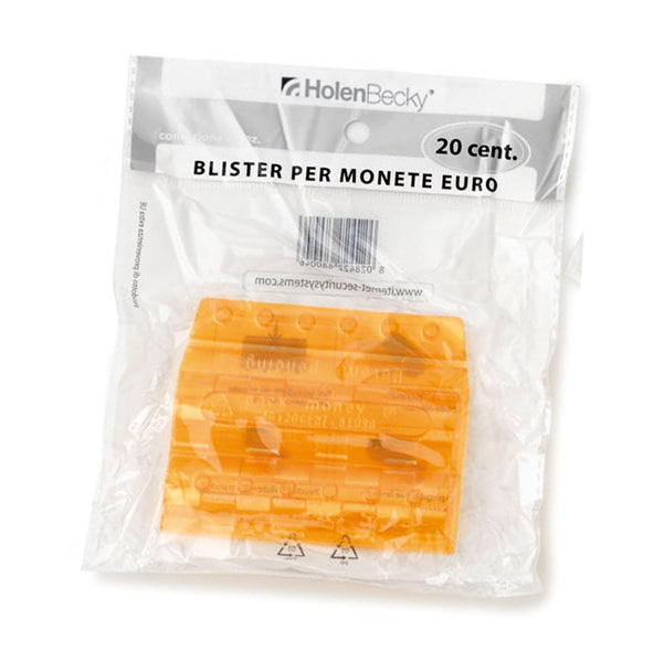 HolenBecky - 8004-20 - Portamonete - PVC - 20 cent - arancio - HolenBecky - blister 20 pezzi