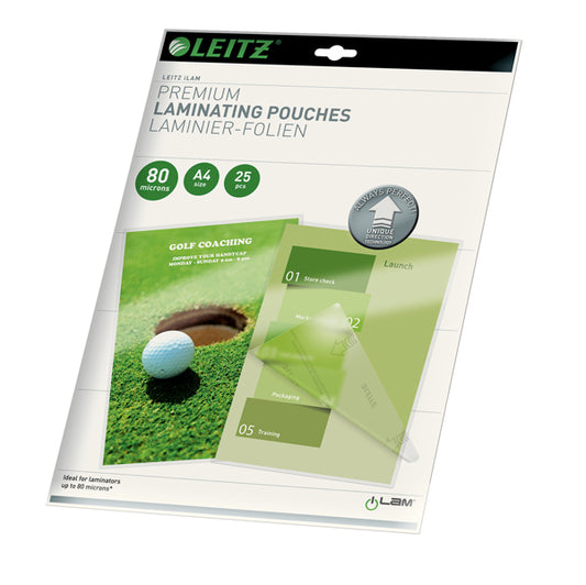 LEITZ - 74790000 - Pouches iLAM UDT - plastificazione a caldo - A4 - 216x303 mm - 2x80 micron - Leitz - scatola 25 pezzi