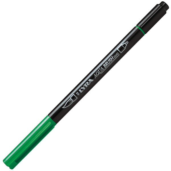 LYRA - L6520067 - Pennarello Aqua Brush Duo - punte 2-4 mm - verde permanente - Lyra