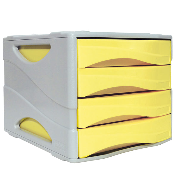 ARDA - 15P4PPASG - Cassettiera Keep Colour Pastel - 25 x 32 cm - cassetti 5 cm - grigio-giallo - Arda