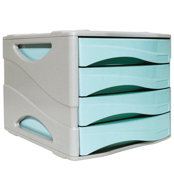 ARDA - 15P4PPASBL - Cassettiera Keep Colour Pastel - 25 x 32 cm - cassetti 5 cm - grigio-azzurro - Arda