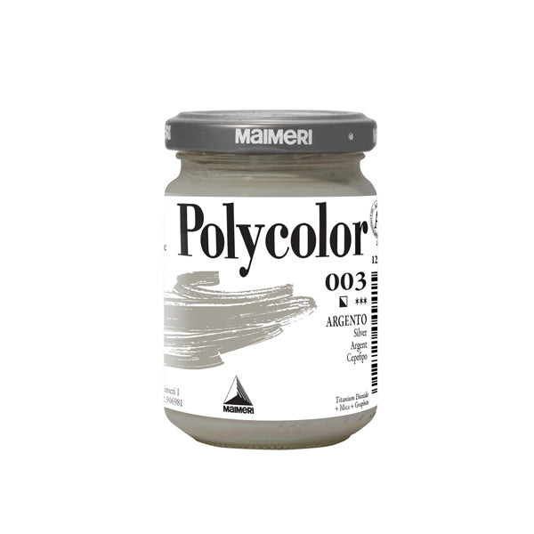 MAIMERI - M1220003 - Colore vinilico Polycolor - 140 ml - argento - Maimeri