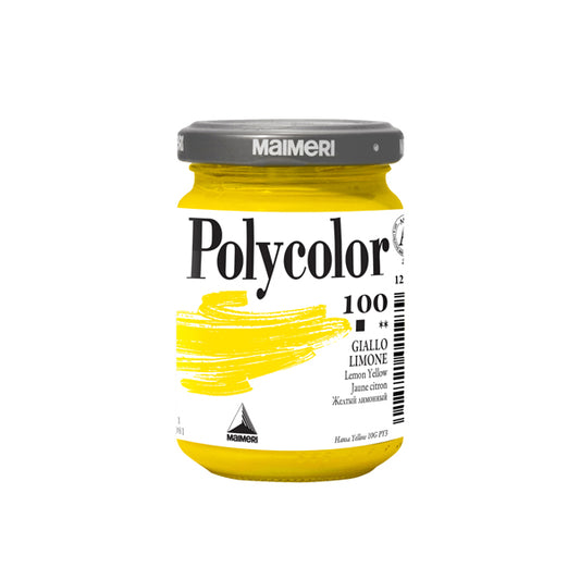 MAIMERI - M1220100 - Colore vinilico Polycolor - 140 ml - giallo limone - Maimeri