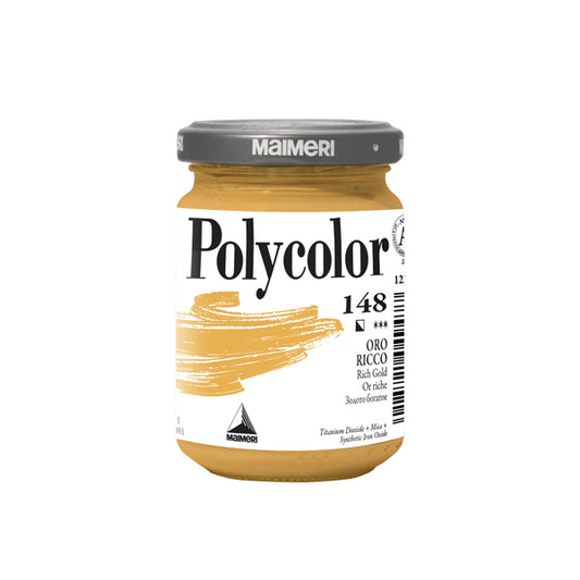 MAIMERI - M1220148 - Colore vinilico Polycolor - 140 ml - oro ricco - Maimeri