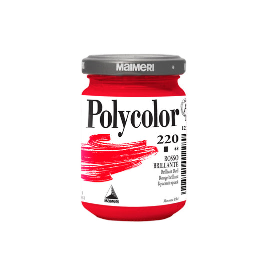 MAIMERI - M1220220 - Colore vinilico Polycolor - 140 ml - rosso brillante - Maimeri