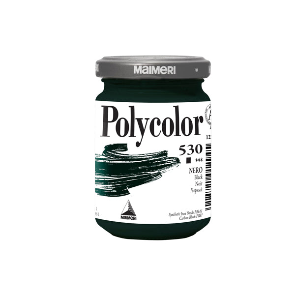 MAIMERI - M1220530 - Colore vinilico Polycolor - 140 ml - nero - Maimeri