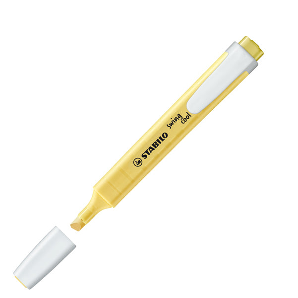 STABILO - 275-144-8 - Evidenziatore Swing Cool pastel - punta a scalpello - tratto 1 - 4 mm - giallo banana 144 - Stabilo
