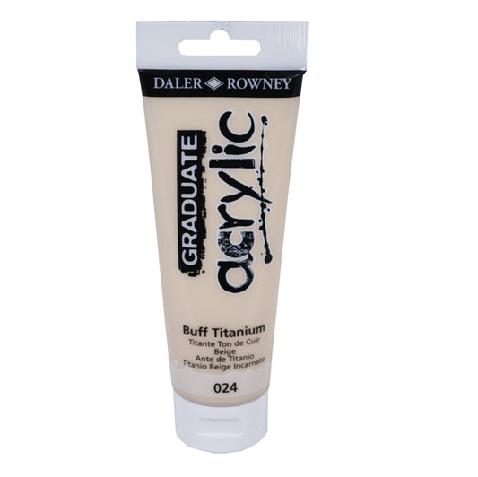 DALER ROWNEY - D123120024 - Colore acrilico fine Graduate - 120 ml - titanium buff - Daler Rowney