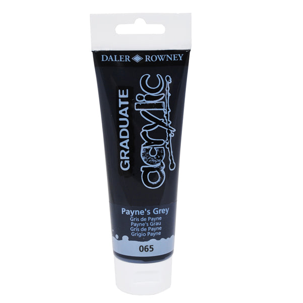 DALER ROWNEY - D123120065 - Colore acrilico fine Graduate - 120 ml - grigio payne - Daler Rowney