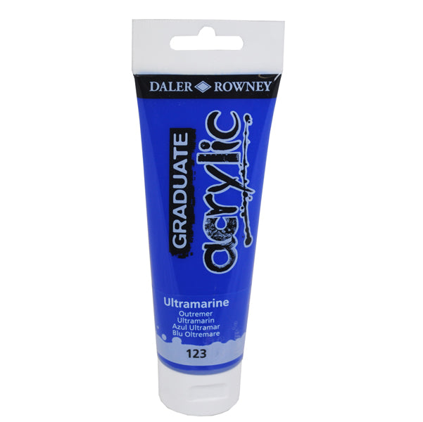 DALER ROWNEY - D123120123 - Colore acrilico fine Graduate - 120 ml - blu oltremare - Daler Rowney
