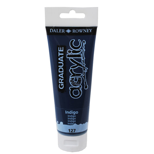 DALER ROWNEY - D123120127 - Colore acrilico fine Graduate - 120 ml - indigo - Daler Rowney