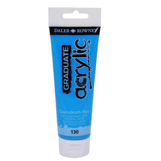 DALER ROWNEY - D123120130 - Colore acrilico fine Graduate - 120 ml - ceruleo imitazione - Daler Rowney