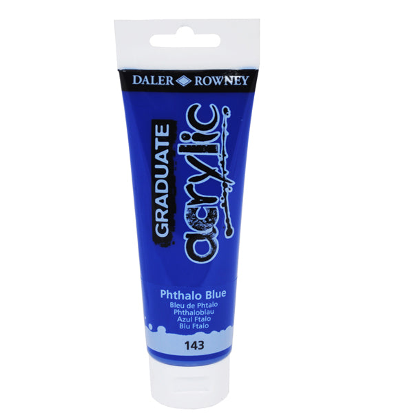 DALER ROWNEY - D123120143 - Colore acrilico fine Graduate - 120 ml - blu ftalo - Daler Rowney