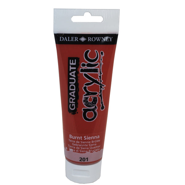 DALER ROWNEY - D123120201 - Colore acrilico fine Graduate - 120 ml - terra di Siena bruciata - Daler Rowney