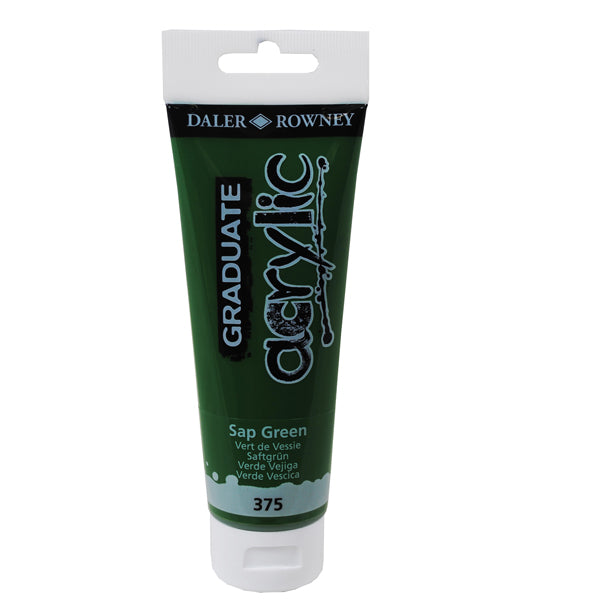 DALER ROWNEY - D123120375 - Colore acrilico fine Graduate - 120 ml - verde vescica - Daler Rowney