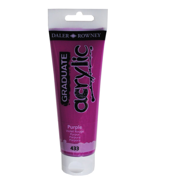 DALER ROWNEY - D123120433 - Colore acrilico fine Graduate - 120 ml - porpora - Daler Rowney