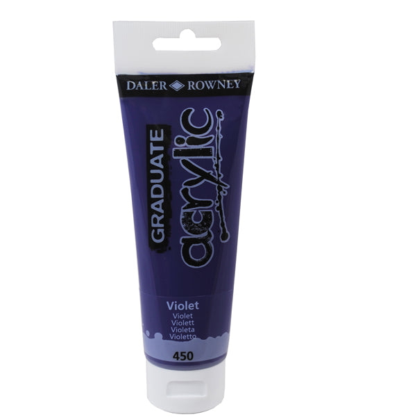 DALER ROWNEY - D123120450 - Colore acrilico fine Graduate - 120 ml - violetto - Daler Rowney