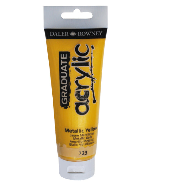 DALER ROWNEY - D123120723 - Colore acrilico fine Graduate - 120 ml - giallo metal - Daler Rowney