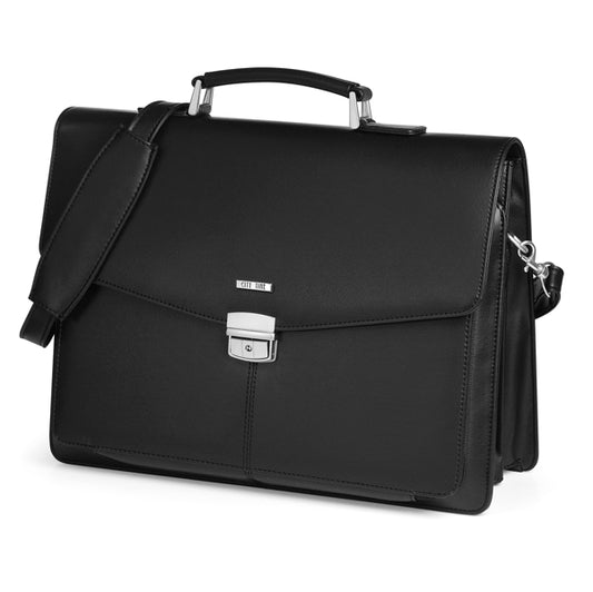 City Time - 61334 - Cartella in similpelle - nero - 41x32x16cm - City Time