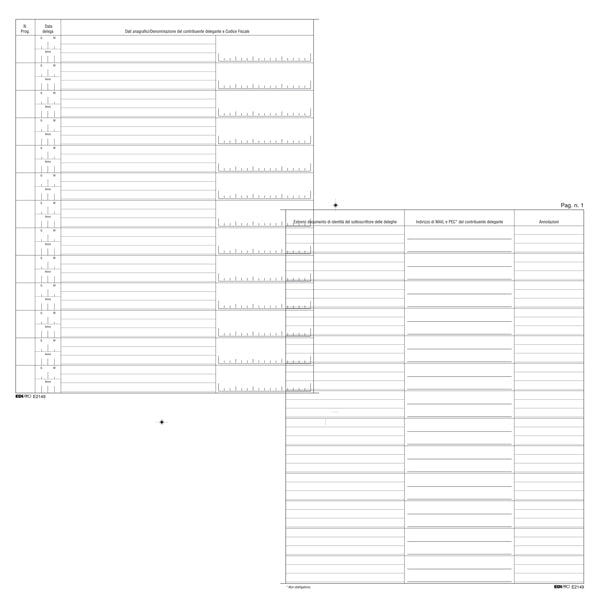 EDIPRO - E2149 - Registro cronologico - 31x24,5 - 14 pagine - Edipro