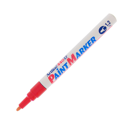 ARTLINE - A440R - Marcatore permanente A 440 - a vernice - punta tonda fine - 1,2 mm - rosso - Artline