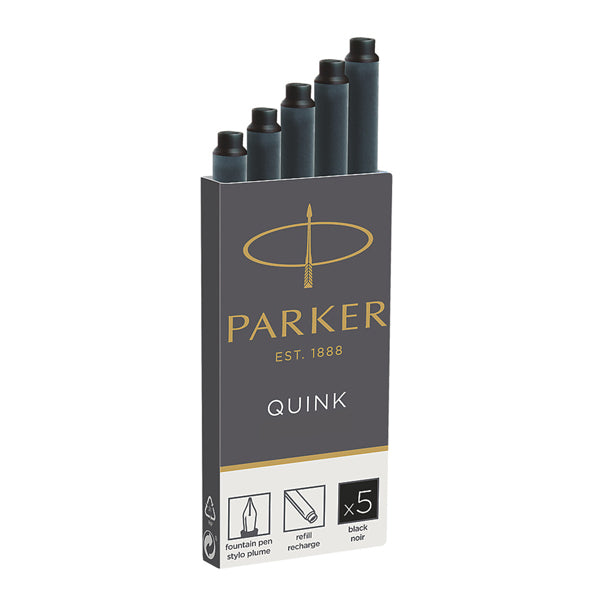 PARKER - 1950382 - Cartucce quink permanente - nero - Paker - scatola 5 pezzi